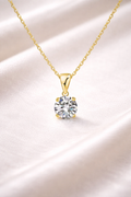 Solitaire Necklace · Gold Finish